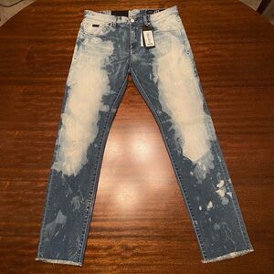 Brand NWT Armani Exchange Distressed and Bleached Denim Jeans